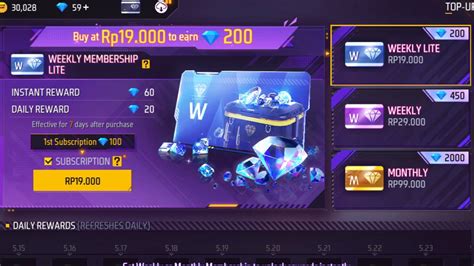 game strategi lihat paket mingguan info top up Platinum ori resmi terkini image 1